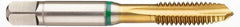 Guhring - #10-32 UNF, 3 Flutes, Plug Chamfer, TiN Finish, Cobalt Spiral Point STI Tap - 0.255" Shank Diam, 1/2" Thread Length, 3B Class of Fit, Series 3991 - Exact Industrial Supply