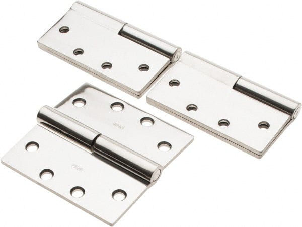 Stanley - 4-1/2" Long x 4-1/2" Wide 304 Stainless Steel Full Mortise Commercial Hinge - All Tool & Supply