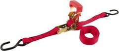 Erickson Manufacturing - 15' Long x 1" Wide, 2,000 Lb Basket Capacity, Polyester Web Sling - Red - All Tool & Supply