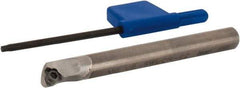 Iscar - 6.6mm Min Bore Diam, 60mm OAL, 6mm Shank Diam, Indexable Boring Bar - Screw Holding Method - All Tool & Supply