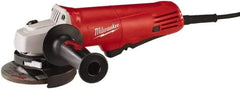 Milwaukee Tool - 4-1/2" Wheel Diam, 10,000 RPM, Corded Angle & Disc Grinder - 5/8-11 Spindle, 120 Volts, 7.5 Amps, Side Exhaust - All Tool & Supply