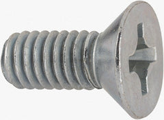 Value Collection - 5/16-18 UNC, 3/4" OAL Phillips Drive Machine Screw - Flat Head, Grade J82 Steel, Zinc-Plated Finish, Without Washer - All Tool & Supply