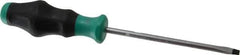 Wera - 230mm OAL Standard Slotted Screwdriver - 125mm Blade Length, Round Shank, Ergonomic Handle - All Tool & Supply