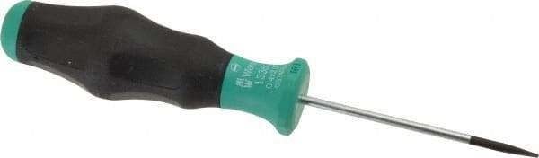 Wera - 141mm OAL Standard Slotted Screwdriver - 60mm Blade Length, Round Shank, Ergonomic Handle - All Tool & Supply