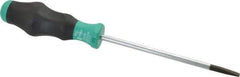 Wera - 223mm OAL Standard Slotted Screwdriver - 125mm Blade Length, Round Shank, Ergonomic Handle - All Tool & Supply