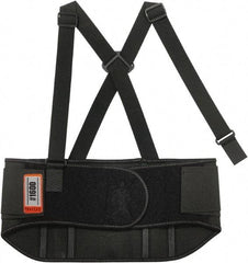 Ergodyne - Size 2XL, Elastic Belt with Adjustable Shoulder Straps - 42 to 46" Waist, 9" Wide, Detachable Strap, Black - All Tool & Supply