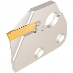 Iscar - Left Hand, 1.5mm Insert Width, Indexable Cutoff and Grooving Support Blade - DGAD 1.5B-D20 - All Tool & Supply