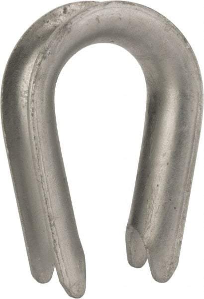 Made in USA - 1" Wire Rope Thimble Clip - Steel, Galvanized - All Tool & Supply