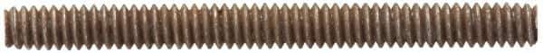 Value Collection - #8-32 2" OAL Fully Threaded Stud - Brass, Plain Finish - All Tool & Supply