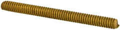 Value Collection - #2-56 1" OAL Fully Threaded Stud - Brass, Plain Finish - All Tool & Supply