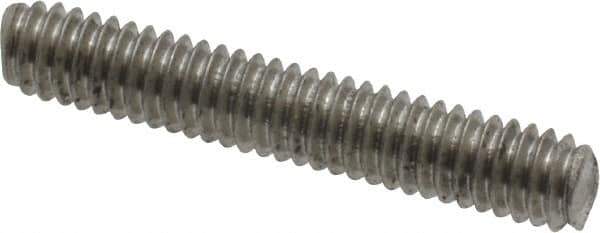 Value Collection - #8-32 1" OAL Fully Threaded Stud - Stainless Steel, Plain Finish - All Tool & Supply