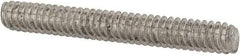 Value Collection - #10-24 1-1/2" OAL Fully Threaded Stud - Stainless Steel, Plain Finish - All Tool & Supply