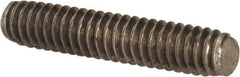 Value Collection - 1/4-20 1-1/4" OAL Fully Threaded Stud - Stainless Steel, Plain Finish - All Tool & Supply