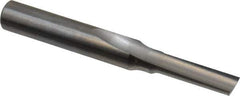 Onsrud - 3/16" Diam, 1/4" Shank Diam, 5/8" Length of Cut, 1 Flute Single Edge Straight Router Bit - 2" Overall Length, Right Hand Cut, Solid Carbide - All Tool & Supply