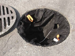 Enpac - Nonwoven Geo-Textile Catch Basin Insert - 27" to 29" Drain, Black, Use for Oil/Sediment - All Tool & Supply