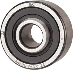 SKF - 10mm Bore Diam, 30mm OD, Double Seal Self Aligning Radial Ball Bearing - 14mm Wide, 2 Rows, Round Bore, 389 Lb Static Capacity, 1,810 Lb Dynamic Capacity - All Tool & Supply