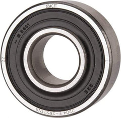 SKF - 17mm Bore Diam, 47mm OD, Double Seal Self Aligning Radial Ball Bearing - 19mm Wide, 2 Rows, Round Bore, 798 Lb Static Capacity, 3,280 Lb Dynamic Capacity - All Tool & Supply