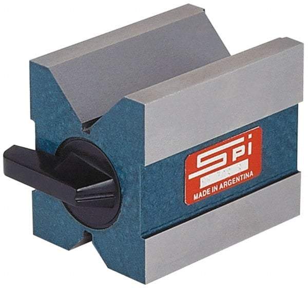 SPI - 0.19 to 1-3/4" Capacity, 90° Angle, Hardened Steel V-Block - 2-3/4" Long x 2" Wide x 2-3/8" High, Sold as Matched Pair - All Tool & Supply