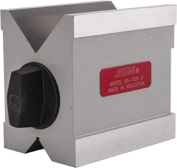 SPI - 0.19 to 70mm Capacity, 90° Angle, Steel V-Block - 3-15/16" Long x 2-3/4" Wide x 3-3/4" High, Sold as Individual - All Tool & Supply