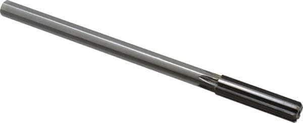 Made in USA - 0.4385" Carbide-Tipped 6 Flute Chucking Reamer - Straight Flute, 1-3/4" Straight Shank, 1-3/4" Flute Length, 7" OAL - All Tool & Supply