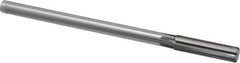 Made in USA - 1/2" Carbide-Tipped 6 Flute Chucking Reamer - Straight Flute, 2" Straight Shank, 2" Flute Length, 8" OAL - All Tool & Supply