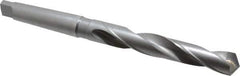 Made in USA - 59/64", 3MT 118° Point Carbide-Tipped Taper Shank Drill Bit - Bright Finish, 6-1/8" Flute Length, 10-3/4" OAL, Spiral Flute, Series 2660 - All Tool & Supply