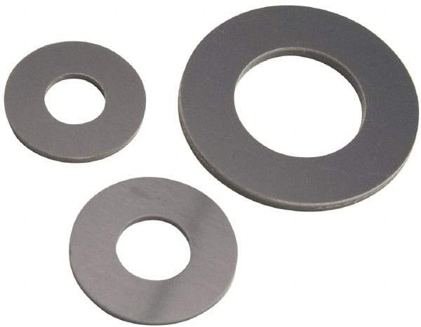 Made in USA - 3/8" Screw, Grade Gray PVC Standard Flat Washer - 0.437" ID x 1" OD, 0.062" Thick, Plain Finish - All Tool & Supply