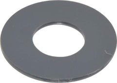 Made in USA - 1/2" Screw, Grade Gray PVC Standard Flat Washer - 0.562" ID x 1-1/4" OD, 0.062" Thick, Plain Finish - All Tool & Supply