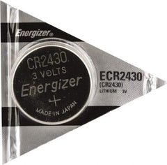 Energizer - Size CR2430, Lithium, Button & Coin Cell Battery - 3 Volts, Button Tab Terminal, CR2425, ANSI, IEC, NEDA, UL Listed Regulated - All Tool & Supply