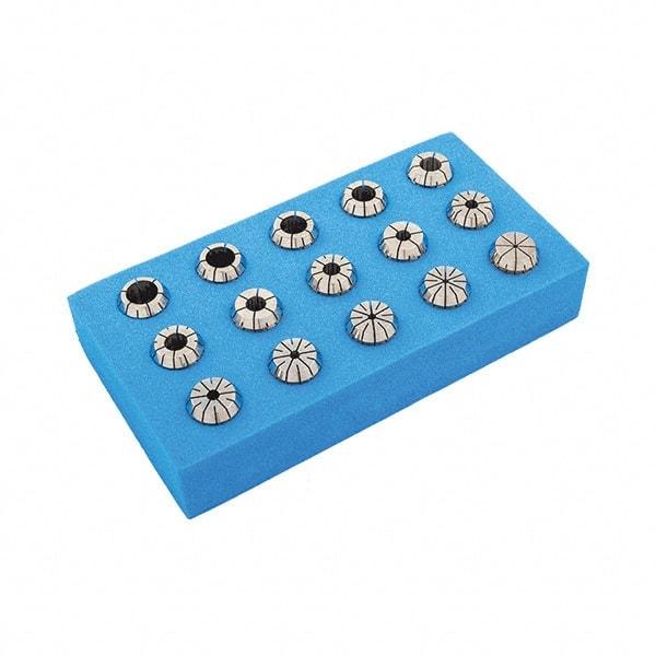 Iscar - 12 Piece, 1mm to 13mm Capacity, ER Collet Set - Increments of 0.0394", Series ER20 - Exact Industrial Supply