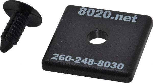 80/20 Inc. - 1-1/2" Wide, 1-1/2" High, Open Shelving T-Slotted Extrusion End Caps - Molded ABS, Use with Series 15 - 1515/1515-Lite Extrusions - All Tool & Supply