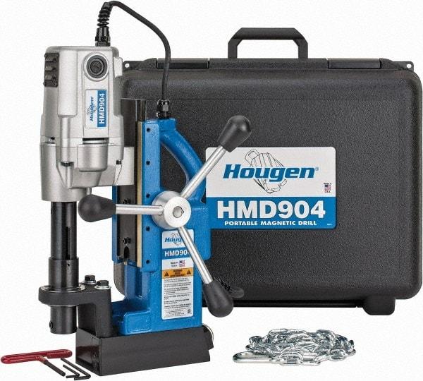 Hougen - 3/4" Chuck, 2" Travel, Portable Magnetic Drill Press - 450 RPM, 9 Amps, 1035 Watts, 115 Volts - All Tool & Supply