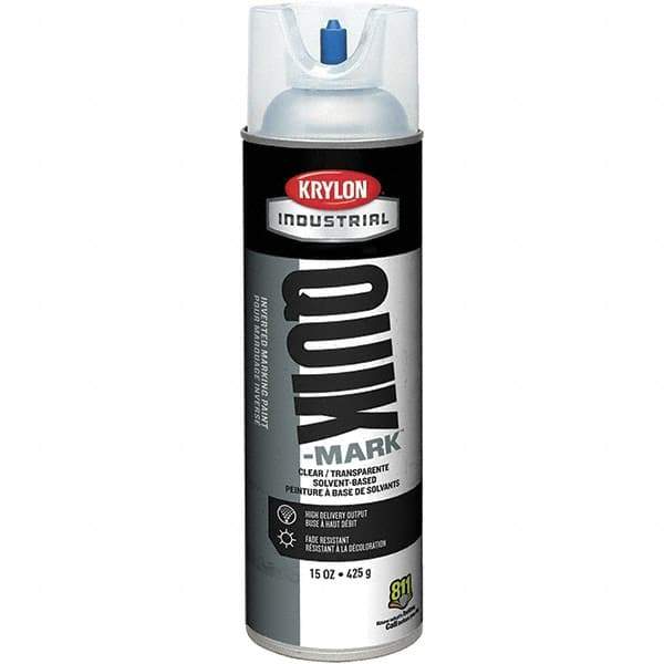 Krylon - 20 fl oz Clear Marking Paint - 50 to 60 Sq Ft Coverage, Solvent-Based Formula - All Tool & Supply