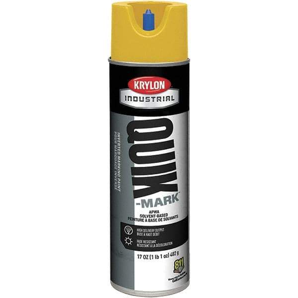 Krylon - 20 fl oz Yellow Marking Paint - 50 to 60 Sq Ft Coverage, Solvent-Based Formula - All Tool & Supply