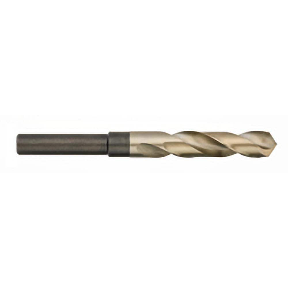 Titan USA - 33/64" 135° 1/2" Shank Uncoated Cobalt Silver & Deming Reduced Shank Drill Bit - Exact Industrial Supply