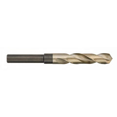 Titan USA - 33/64" 135° 1/2" Shank Uncoated Cobalt Silver & Deming Reduced Shank Drill Bit - Exact Industrial Supply