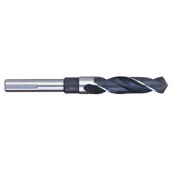 Titan USA - 33/64" 118° 1/2" Shank Uncoated High Speed Steel Silver & Deming Reduced Shank Drill Bit - Exact Industrial Supply