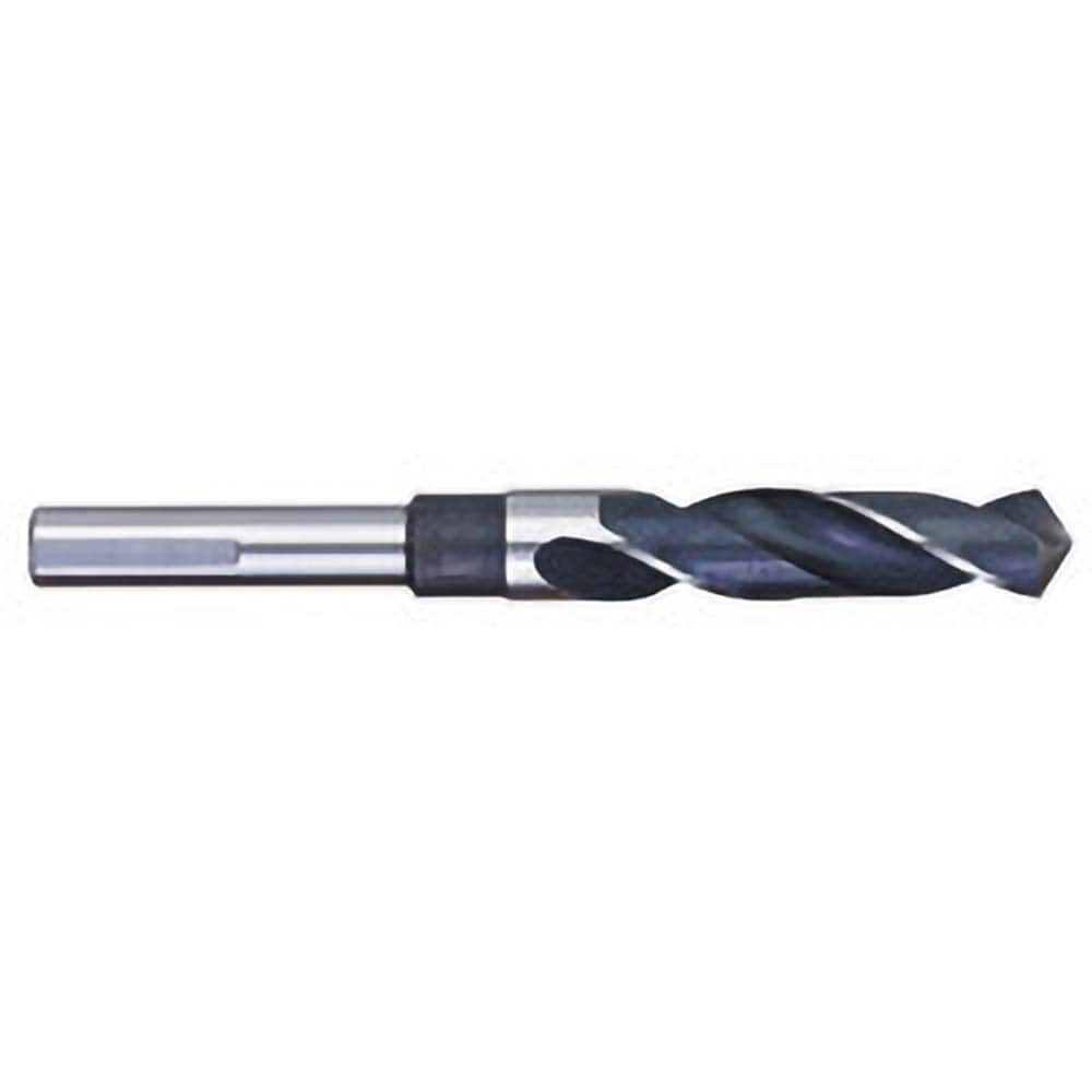 Titan USA - 39/64" 118° 1/2" Shank Uncoated High Speed Steel Silver & Deming Reduced Shank Drill Bit - Exact Industrial Supply