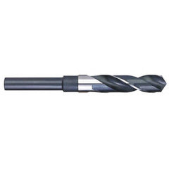 Titan USA - 37/64" 118° 1/2" Shank Uncoated High Speed Steel Silver & Deming Reduced Shank Drill Bit - Exact Industrial Supply