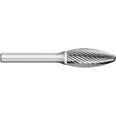 Titan USA - Burrs; Head Shape: Flame ; Industry Specification: SH-41 ; Tooth Style: Single Cut ; Cutting Diameter (Inch): 1/8 ; Cutting Diameter (Decimal Inch): 0.1250 ; Shank Diameter (Inch): 1/8 - Exact Industrial Supply