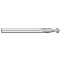 Titan USA - Ball End Mills; Mill Diameter (Inch): 3/16 ; Mill Diameter (Decimal Inch): 0.1875 ; Number of Flutes: 2 ; Length of Cut (Inch): 1-1/8 ; Length of Cut (Decimal Inch): 1.1250 ; Material: Solid Carbide - Exact Industrial Supply