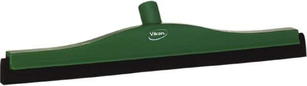 Vikan - 20" Foam Rubber Blade Bench Squeegee - Double Edge, Green, Plastic Holder - All Tool & Supply