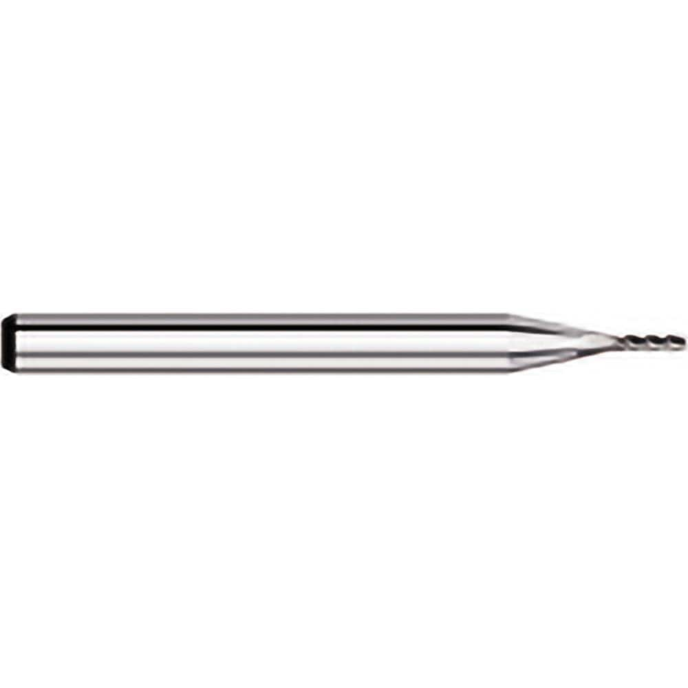 Titan USA - Square End Mills; Mill Diameter (mm): 0.80 ; Mill Diameter (Inch): 1/32 ; Mill Diameter (Decimal Inch): 0.0310 ; Number of Flutes: 4 ; Length of Cut (Inch): 3/32 ; Length of Cut (Decimal Inch): 0.0930 - Exact Industrial Supply