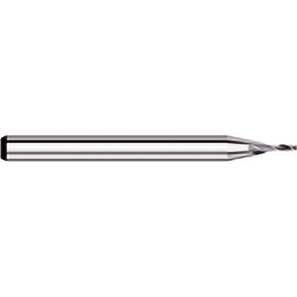 Titan USA - Square End Mills; Mill Diameter (Decimal Inch): 0.0610 ; Number of Flutes: 2 ; Length of Cut (Decimal Inch): 0.1830 ; Material: Solid Carbide ; Finish/Coating: Uncoated ; Shank Diameter (Inch): 1/8 - Exact Industrial Supply