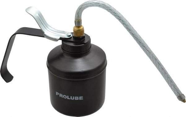 PRO-LUBE - 500 mL Capcity, 9" Long Flexible Spout, Lever-Type Oiler - Steel Pump, Steel Body, Powder Coated - All Tool & Supply