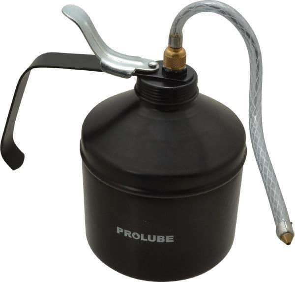 PRO-LUBE - 1,000 mL Capcity, 9" Long Flexible Spout, Lever-Type Oiler - Steel Pump, Steel Body, Powder Coated - All Tool & Supply