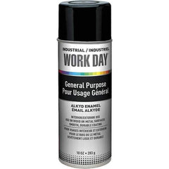 Krylon - Black, Gloss, Enamel Spray Paint - 9 to 13 Sq Ft per Can, 10 oz Container, Use on Ceramics, Glass, Metal, Plaster, Wood - All Tool & Supply