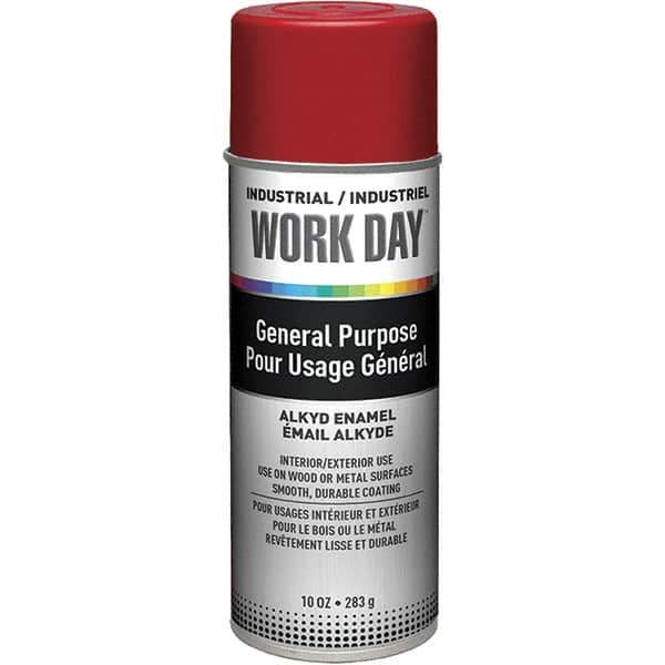 Krylon - Red, Gloss, Enamel Spray Paint - 9 to 13 Sq Ft per Can, 10 oz Container, Use on Ceramics, Glass, Metal, Plaster, Wood - All Tool & Supply