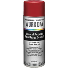 Krylon - Red, Gloss, Enamel Spray Paint - 9 to 13 Sq Ft per Can, 10 oz Container, Use on Ceramics, Glass, Metal, Plaster, Wood - All Tool & Supply