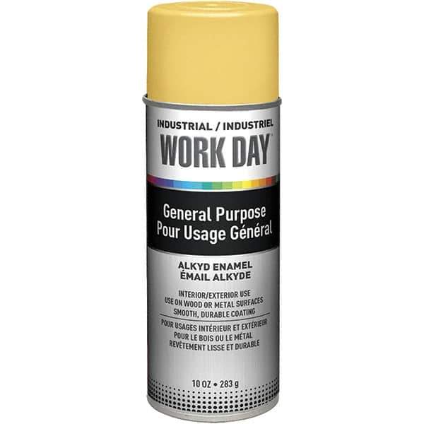 Krylon - Yellow, Gloss, Enamel Spray Paint - 9 to 13 Sq Ft per Can, 10 oz Container, Use on Ceramics, Glass, Metal, Plaster, Wood - All Tool & Supply